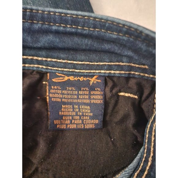 Seven7 Women's Dark Wash Mid Rise Cotton-Blend Skinny Jeans Size 10 - Picture 7 of 14